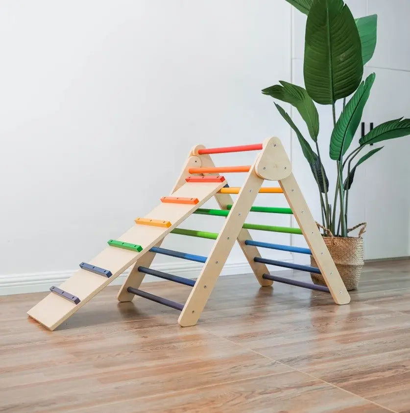 Large Pickler Triangle and ramp-Rainbow color kinderhuis