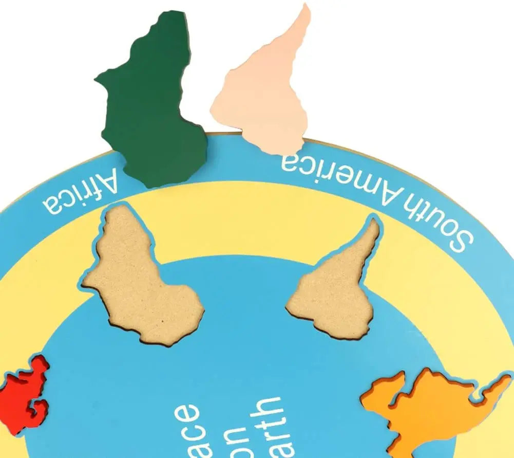 Plate of Seven Continents Puzzle kinderhuis