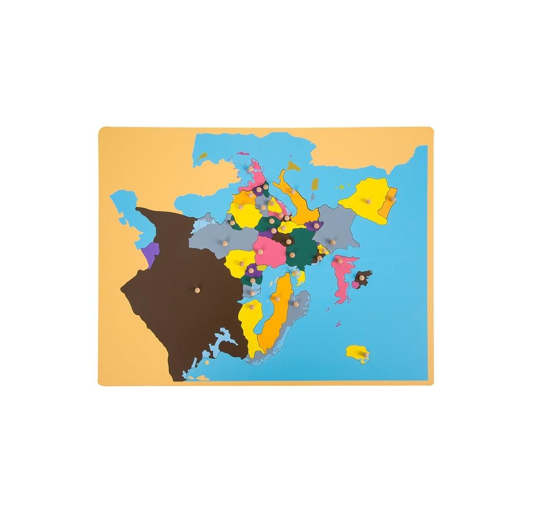 Kinderhuis Wooden Map Drawer Cabinet – 8 World Maps kinderhuis