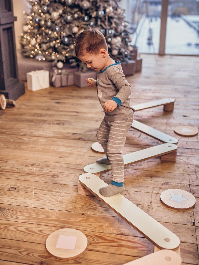 Kids Wooden Balance Beam 6pcs kinderhuis