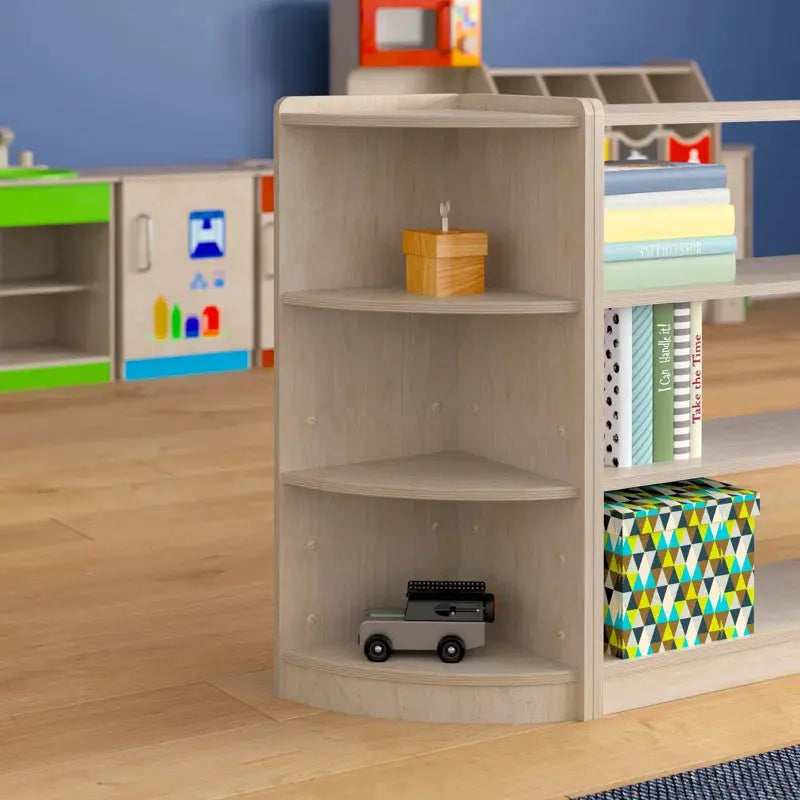 Corner 3 Compartment Shelving Unit kinderhuis