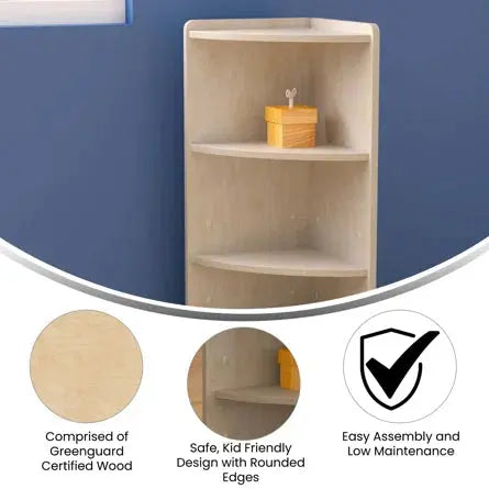 Corner 3 Compartment Shelving Unit kinderhuis