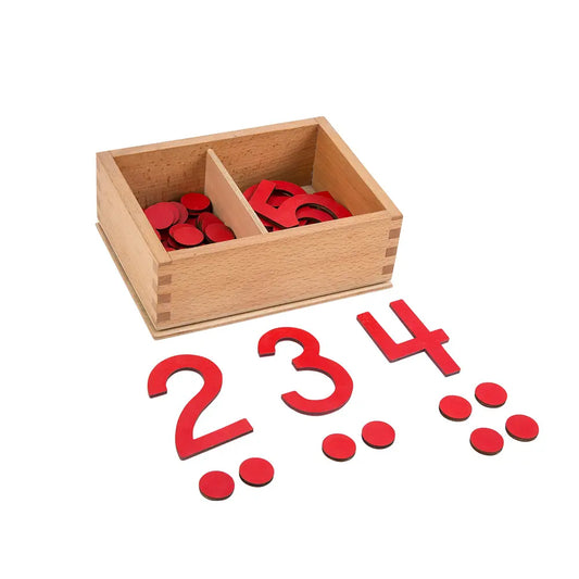 Cut-out numerals and counters kinderhuis