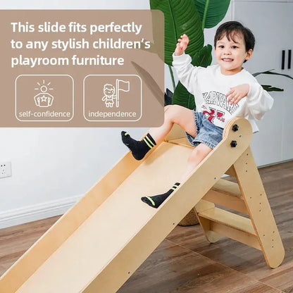 Isla PlaySlide 2 in 1 wooden Slide with Art Easel kinderhuis