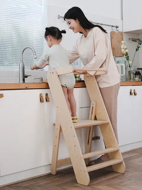 Ketu Step Stool kitchen helper-Natural color kinderhuis