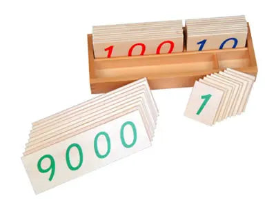 Large Number Cards 1-9000: Wood kinderhuis