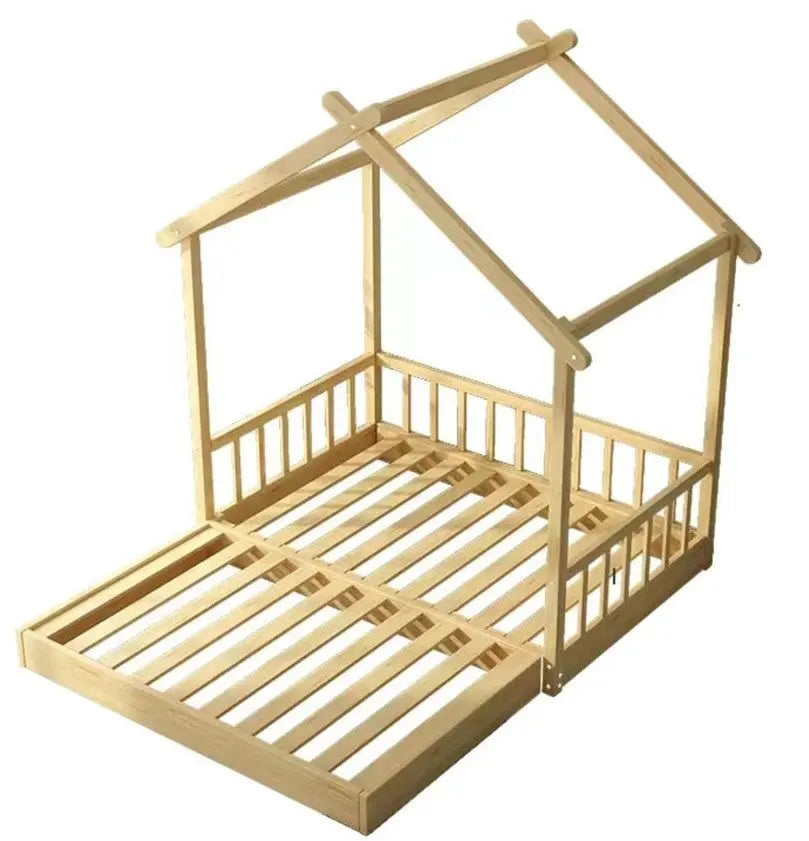 Luna Montessori Floor bed with extra drawer bed kinderhuis