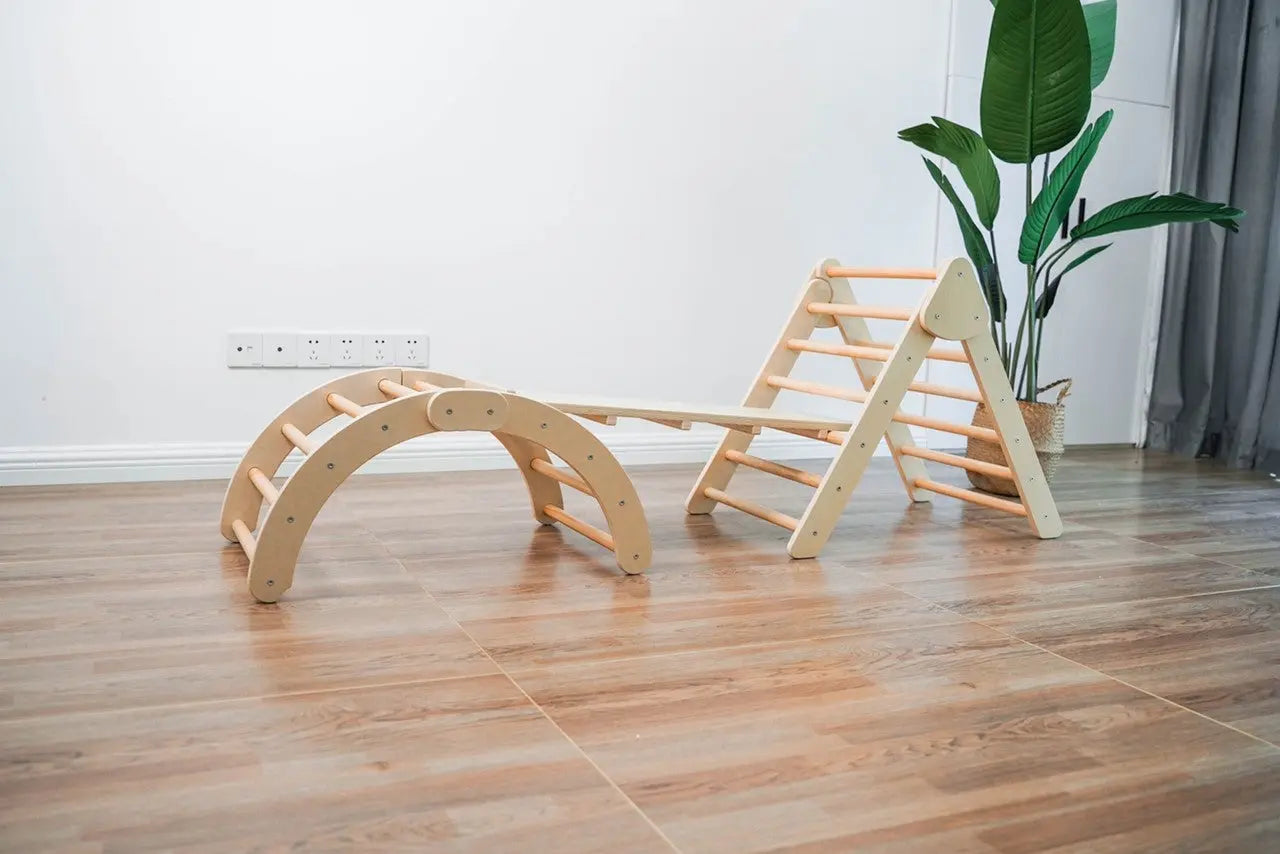 Montessori Climbing Arch Set 3 Pcs Set - Natural color - kinderhuis