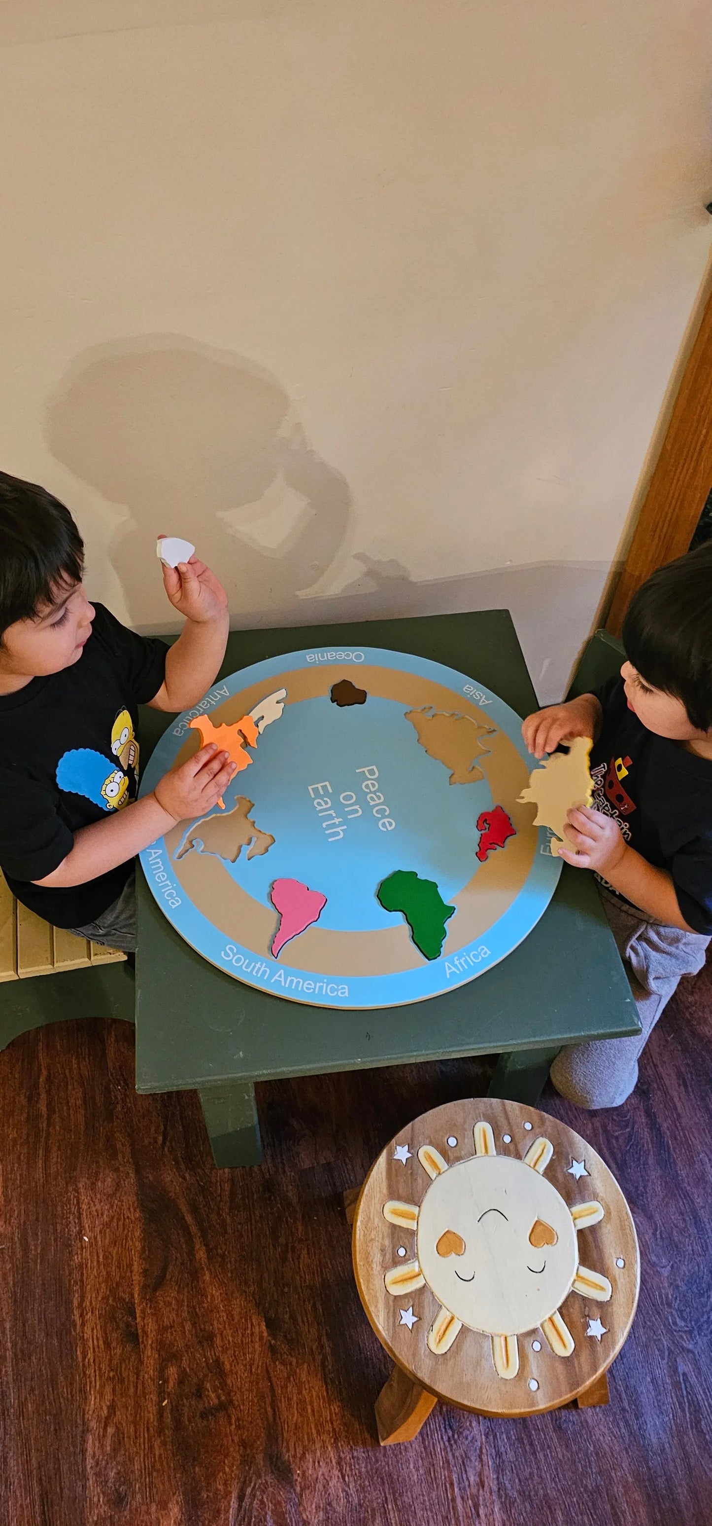 Plate of Seven Continents Puzzle kinderhuis