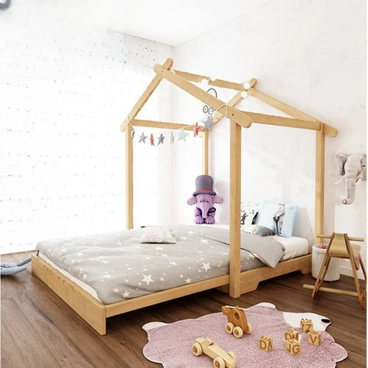 Luna Montessori Floor bed with extra drawer bed kinderhuis