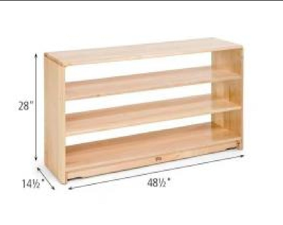 JOY Montessori Toy Shelf Double Sided 48inch kinderhuis