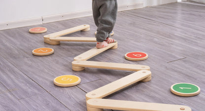 Wooden 6pcs Balance beam kinderhuis