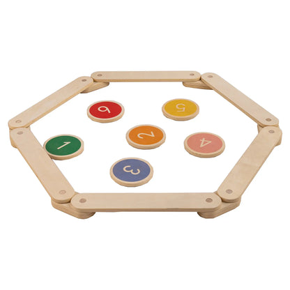 Wooden 6pcs Balance beam kinderhuis