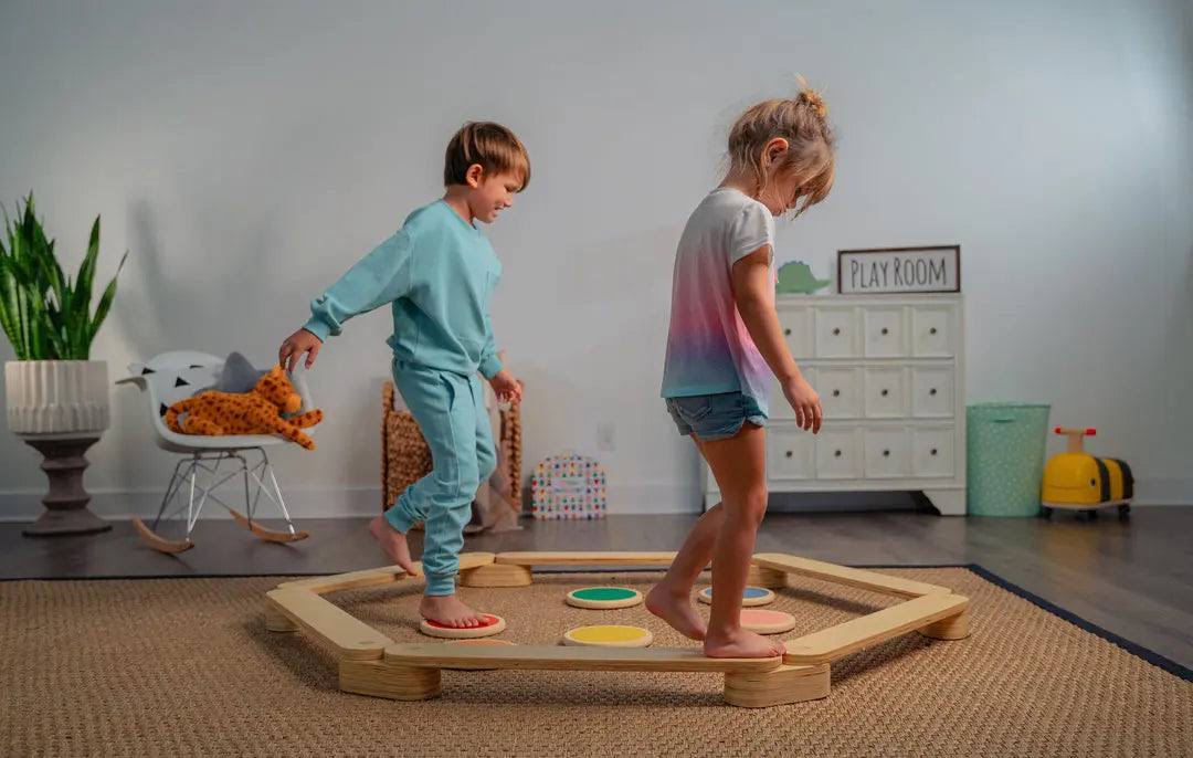 Kids Wooden Balance Beam 6pcs kinderhuis