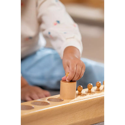 Knobbed Cylinder Blocks Beechwood Four Sets kinderhuis