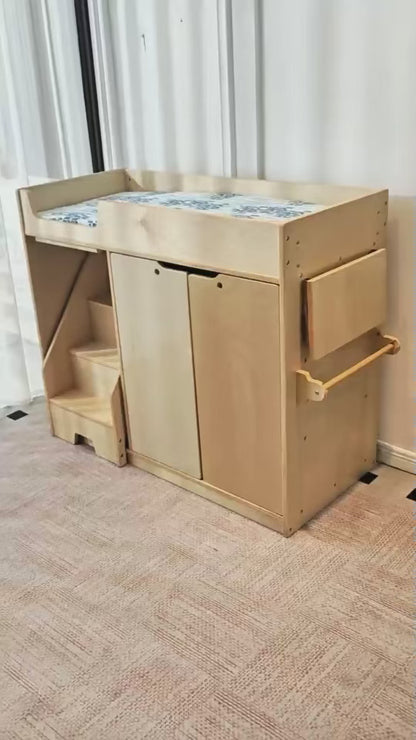 Ocean Change Table with Left side Stairs
