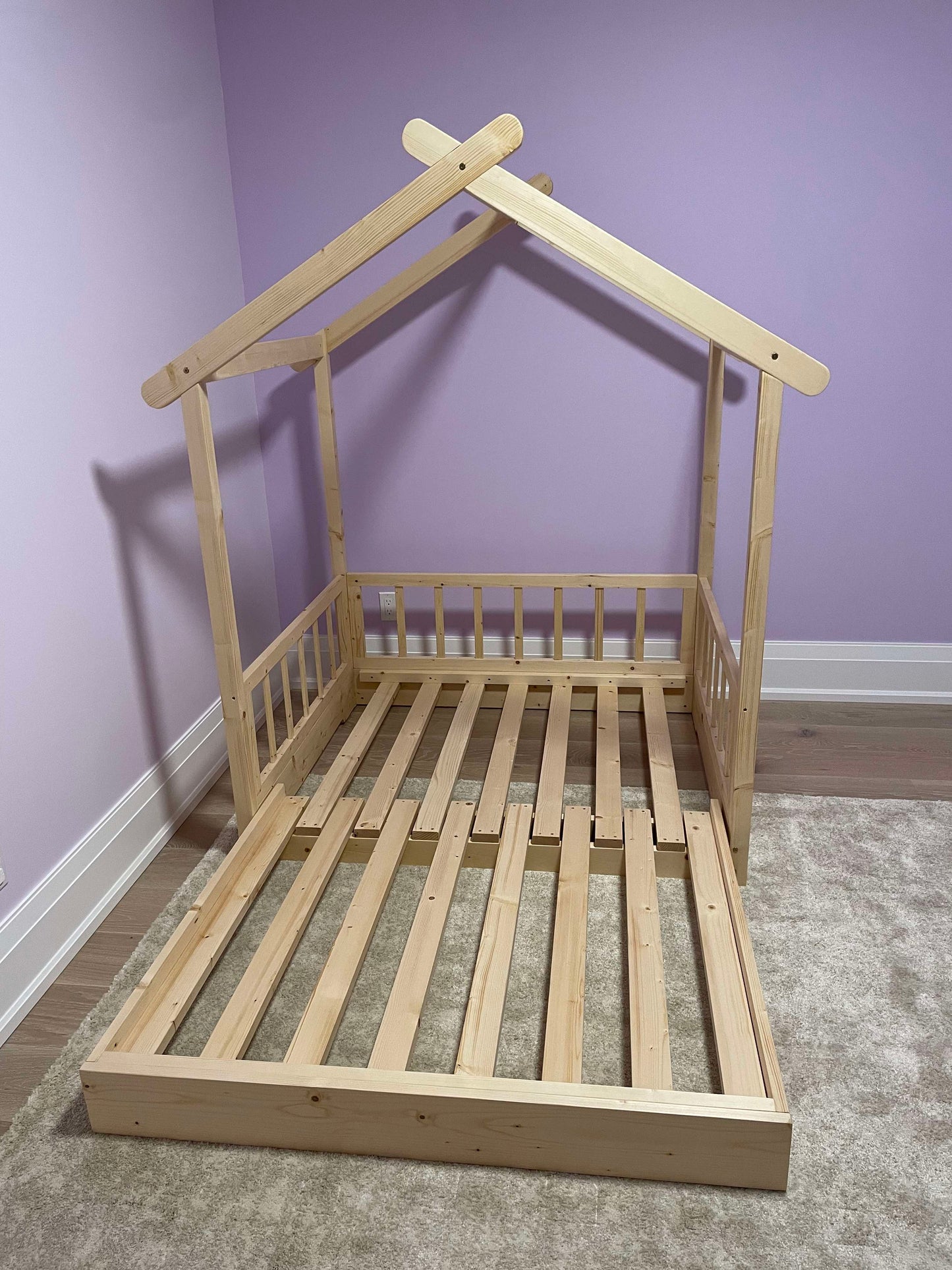 Luna Montessori Floor bed with extension kinderhuis